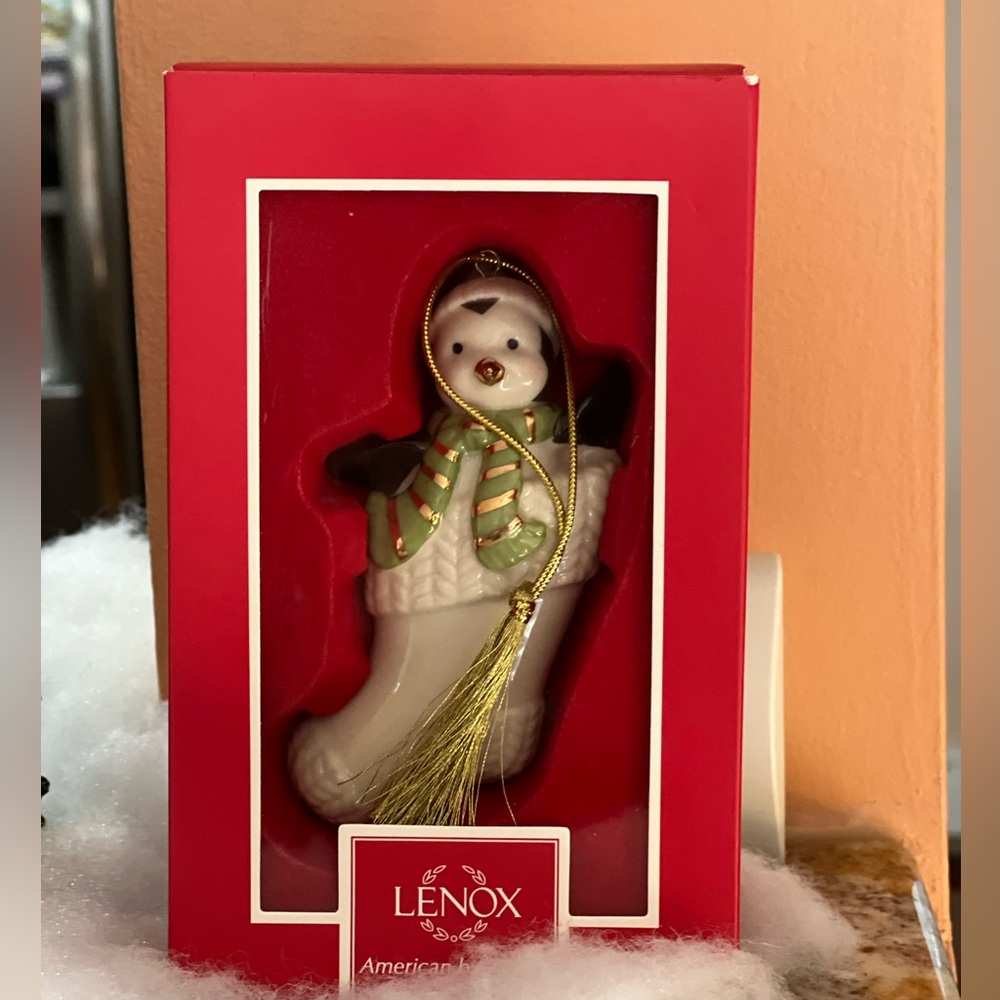 NWT Lenox Christmas Stocking Porcelain Decoration